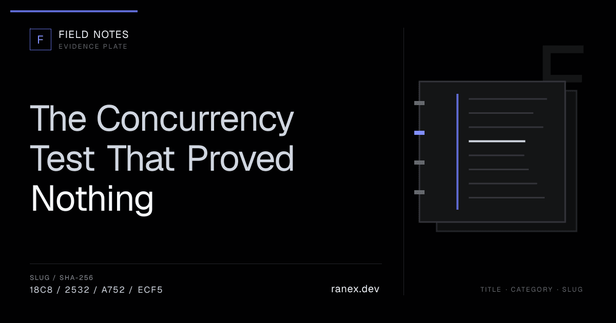 The Concurrency Test That Proved Nothing