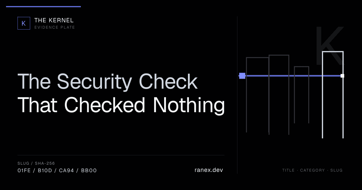 The Security Check That Checked Nothing