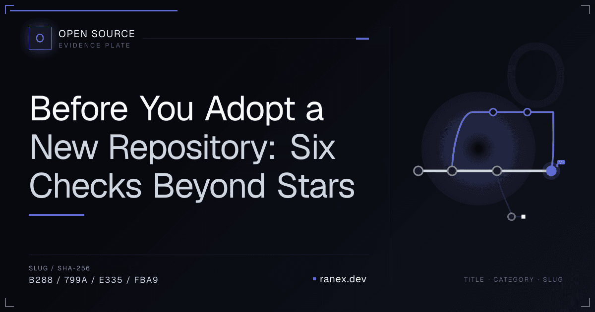 Before You Adopt a New Repository: Six Checks Beyond Stars