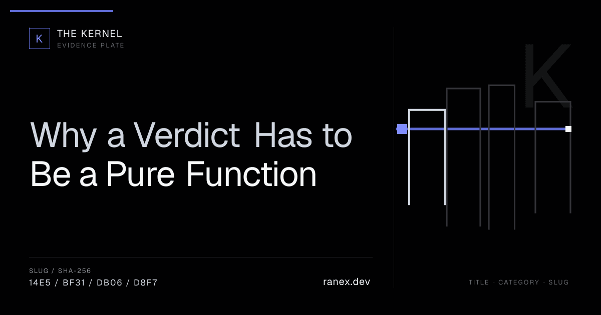 Why a Verdict Has to Be a Pure Function